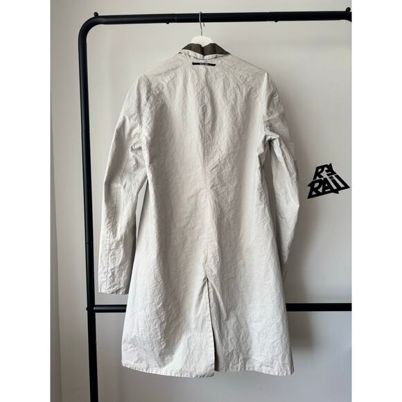 Lumen Et Umbra Reversible Long Trench Coat Cotton Blend - Picture 5 of 9